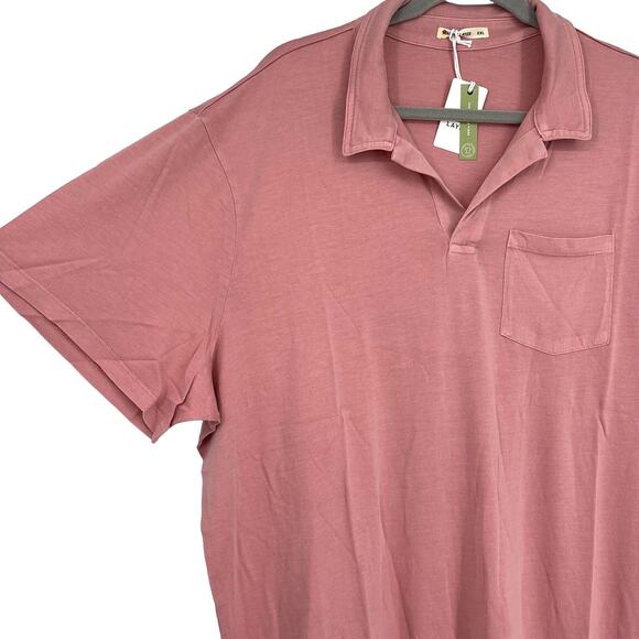 Marine Layer Garment Dye Resort Polo in Rosette Men's XXL NWT - Picture 3 of 7